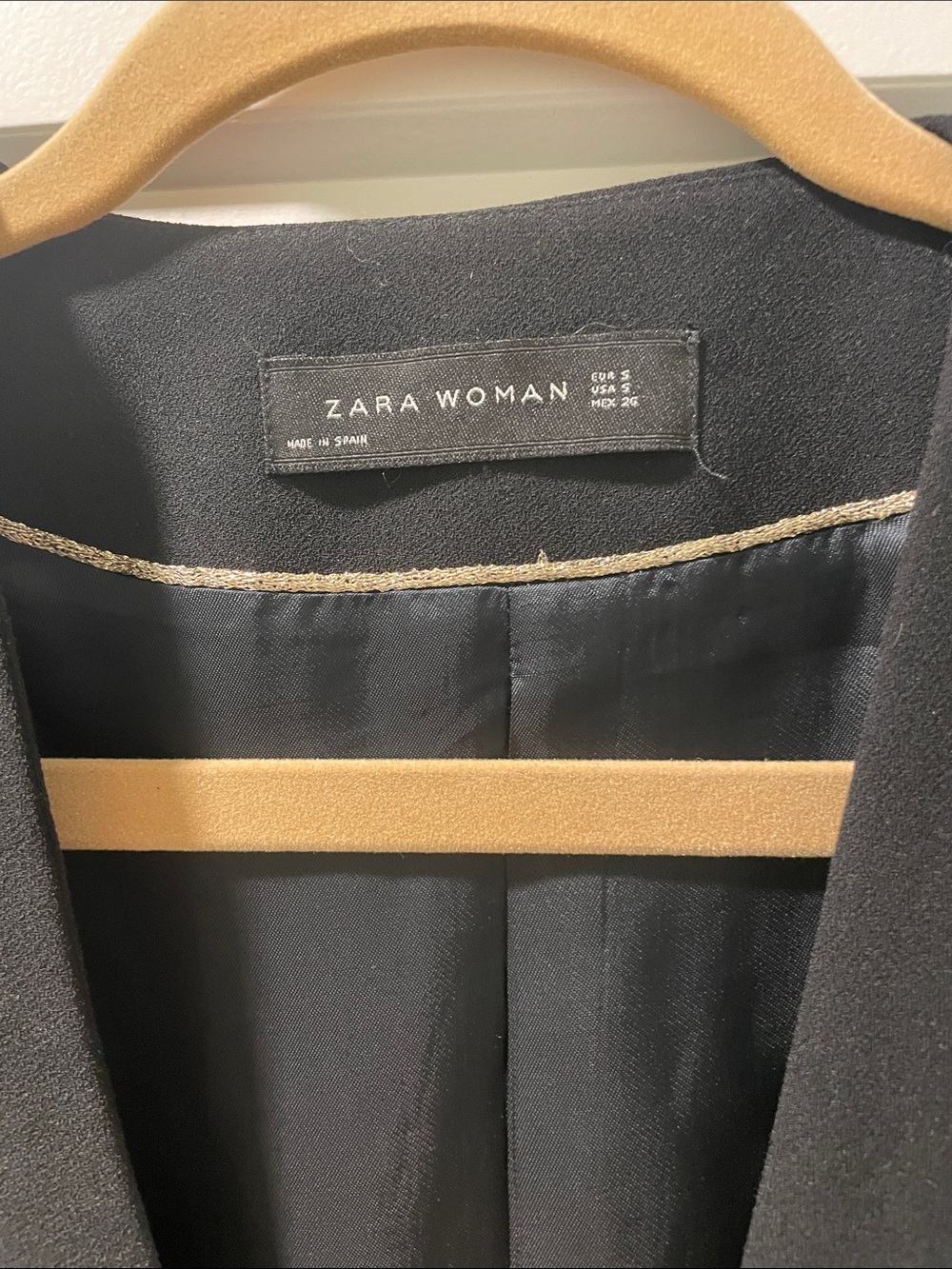 Zara Black Cropped Tailored Blazer - Picture 4 of 7